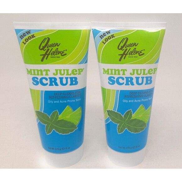 2 PACK Queen Helene Mint Julep Scrub Facial Face Deep Cleans Oily Acne Skin - Picture 1 of 3